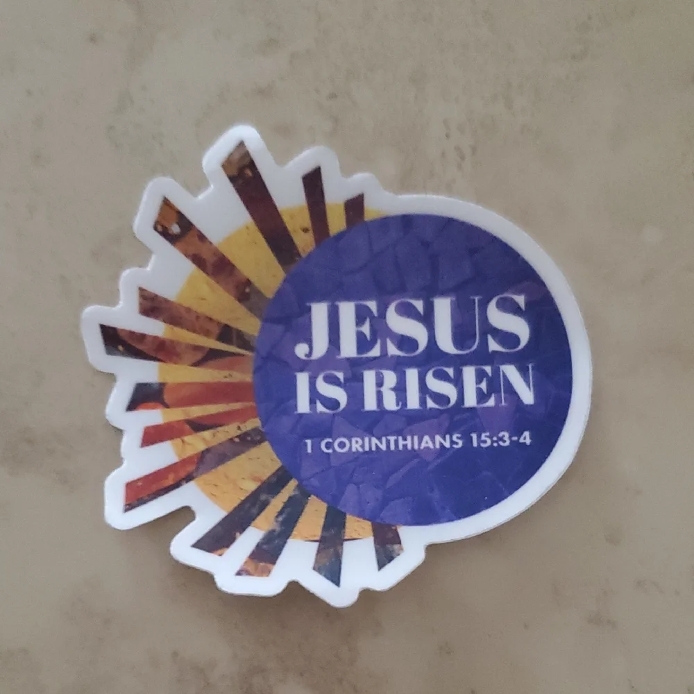 Religious Sticker with Inspirational Message